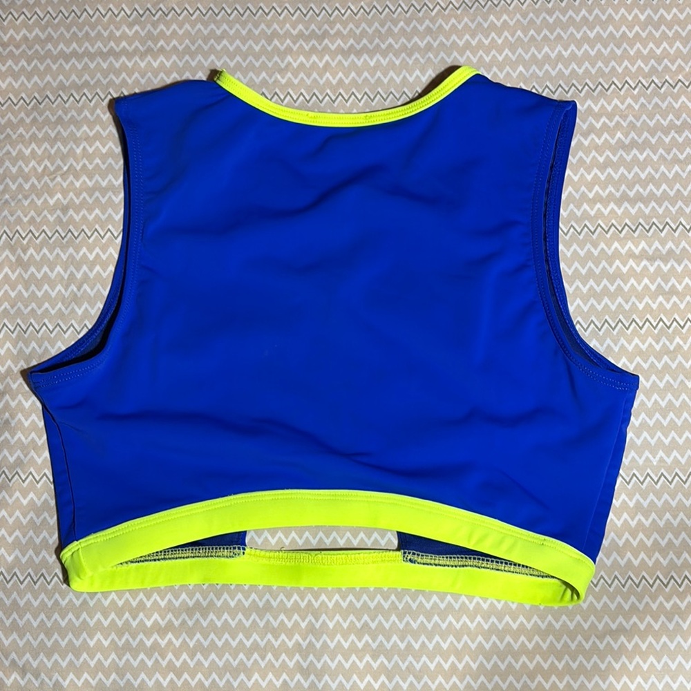 Icon Swim Blue and Neon Yellow Bikini Top - Picture 5 of 5